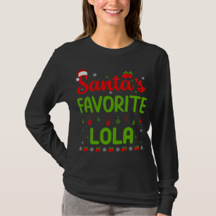 Camiseta Papais noeis de Natal Engraçados Favoritos Lola Cu