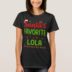Camiseta Papais noeis de Natal Engraçados Favoritos Lola Cu