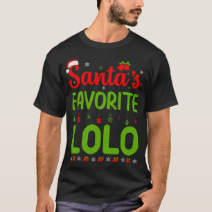 Camiseta Papais noeis de Natal Engraçados Favoritos Lolo Fe