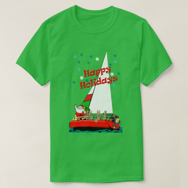 Camiseta Papais noeis de Natal engraçados no marinheiro (Frente do Design)