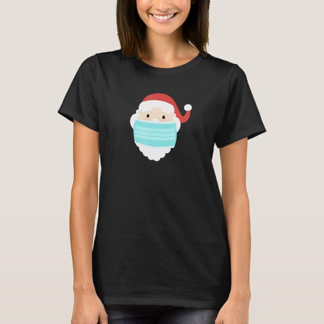 Camiseta Papais noeis de Natal Face e Máscara (Frente)