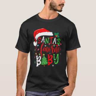Camiseta Papais noeis de Natal Favoritos Bebê Matando Co