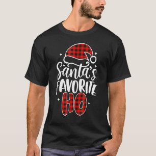 Camiseta Papais noeis de Natal Favoritos Ho Xmas Pajama Mal