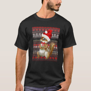 Camiseta Papais noeis de Natal Feias Chipmunk Natal Lo