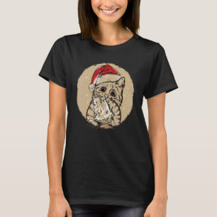 Camiseta Papais noeis De Natal Feio Garras Suadas Gato Puro