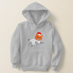 Camiseta papais noeis de natal feios de gato astronauta