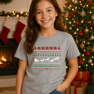 Camiseta Papais noeis de Natal Feitos com Unicórnios