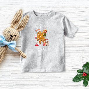 Camiseta Papais noeis de Natal Gingerpão - Letra K Boy