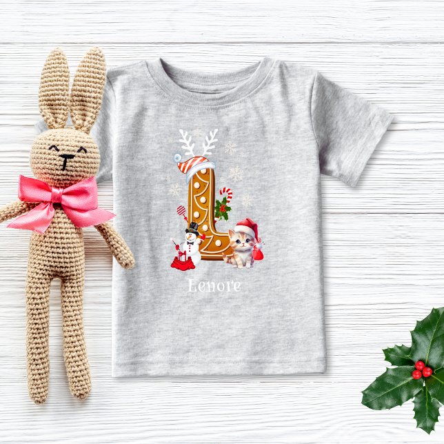Camiseta Papais noeis de Natal - Gingerpão - Letra L Rapari (Criador carregado)