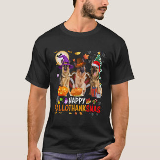 Camiseta Papais noeis de Natal Halloween Hallotha