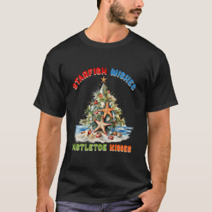 Camiseta Papais noeis de Natal Ho Beach Funny Summer Starfi