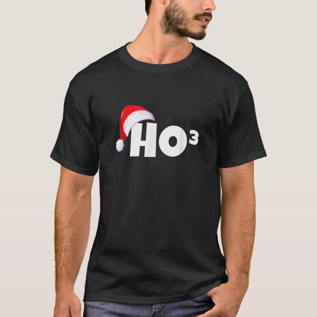 Camiseta Papais noeis de Natal HoHo Piada de Física de Mate (Frente)