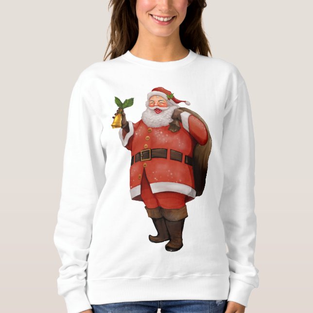 Camiseta Papais noeis de Natal Jumper de Sweatshirt (Frente)