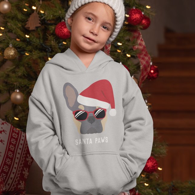 Camiseta Papais noeis de Natal Lilac Tan Buldogue Francês (Criador carregado)