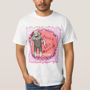 Camiseta Papais noeis de Natal Macaco-Pau
