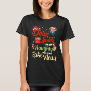 Camiseta Papais noeis de Natal Notícias falsas Engraçadas X