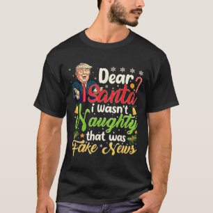 Camiseta Papais noeis de Natal Notícias falsas Engraçadas X