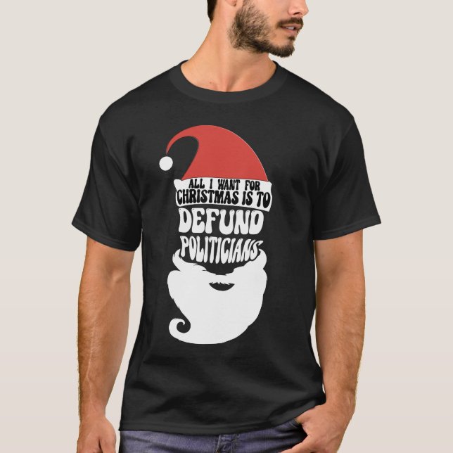 Camiseta Papais noeis De Natal Para Defender Os Políticos (Frente)