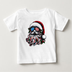 Camiseta Papais noeis de Natal patrióticos/americanos