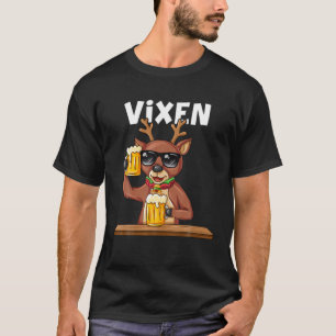 Camiseta Papais noeis de Natal Reindeer Vixen Xmas Group Co