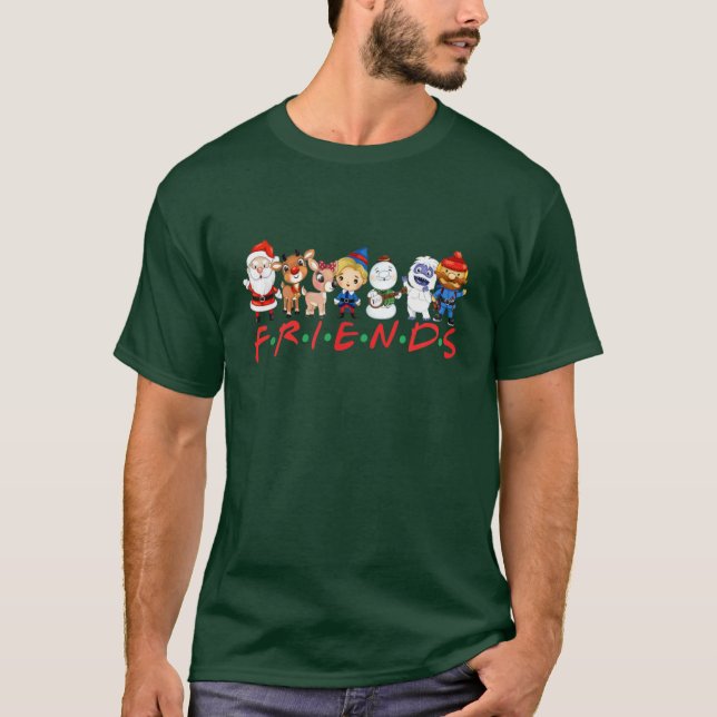 Camiseta Papais noeis de Natal Rudolph Snowman Família (Frente)
