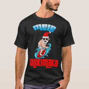 Camiseta Papais noeis de Natal Shaka Hawaii Surfi