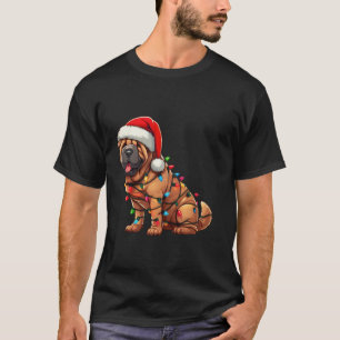Camiseta Papais noeis De Natal Shar Pei Figuram Para Cachor