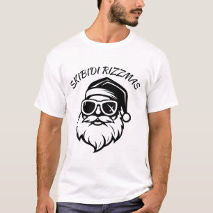 Camiseta Papais noeis de Natal Skibidi Rizzmas