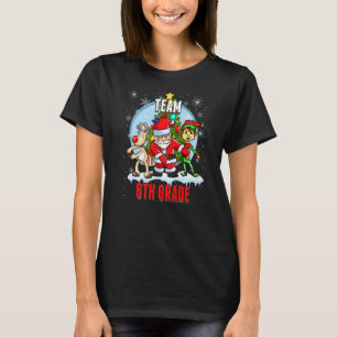 Camiseta Papais noeis De Nível 6 Elf Reindeer Para Crianças