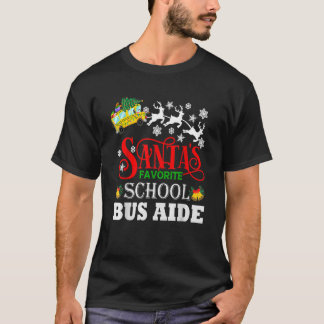 Camiseta Papais noeis de ônibus escolares favoritos ao lado