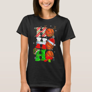 Camiseta Papais noeis de Pajama L de Basquete Engraçado Ho