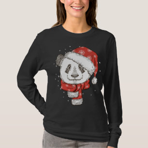 Camiseta Papais noeis de Panda bonitos no urso de Panda de