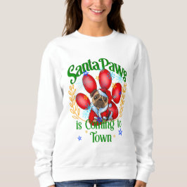 Camiseta Papais noeis de patas estão chegando à cidade, cãe
