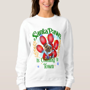 Camiseta Papais noeis de patas estão chegando à cidade, cãe
