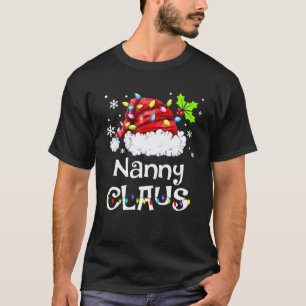 Camiseta Papais noeis de pijamas de Natal da Nanny Claus