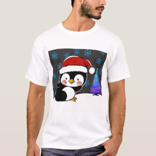 Camiseta Papais noeis de pinguim dizem feliz Natal