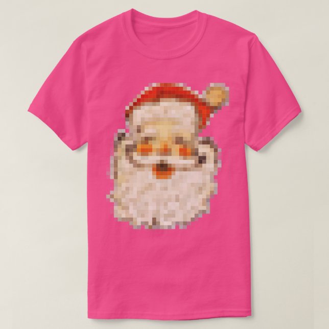 Camiseta Papais noeis de pixel Vintage (Frente do Design)