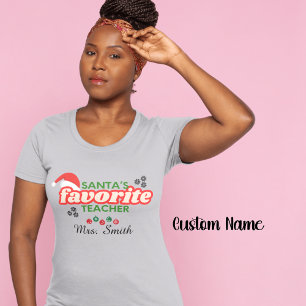 Camiseta Papais noeis de Professores Favoritos Personalizáv