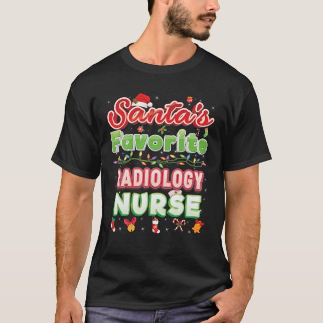 Camiseta Papais noeis de Radiologia Favorita Enfermeira de  (Frente)