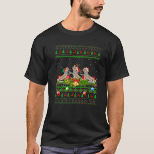 Camiseta Papais noeis de Reinador de Iluminação Xmas Drag