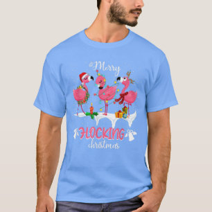 Camiseta Papais noeis de Reinadores de Natal com feliz Flam