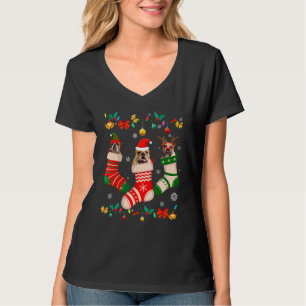 Camiseta Papais noeis de Reindeers de Natal em Inglês Bulld