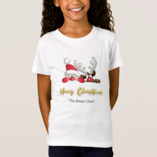 Camiseta Papais noeis de renas Feliz Natal Personalizado Ra