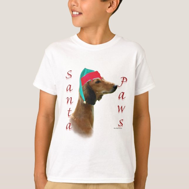 Camiseta Papais noeis de Saluki Paws (Frente)