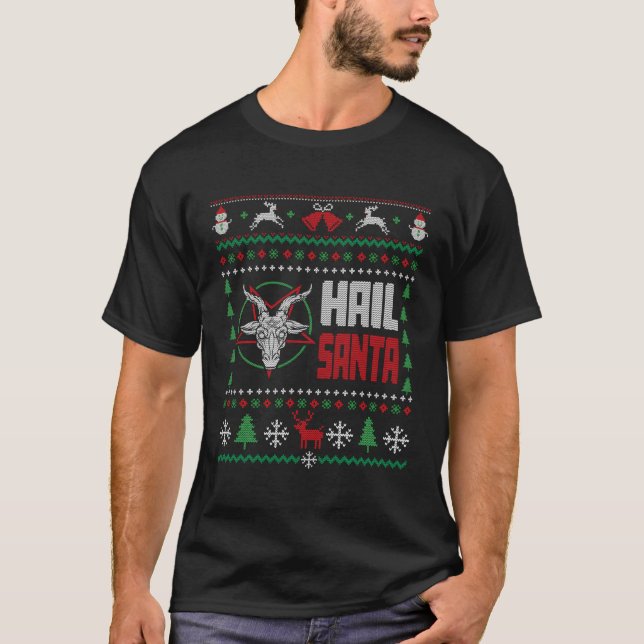 Camiseta Papais noeis de saudação feia (Frente)