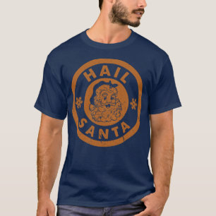 Camiseta Papais noeis de saudação Texto Dourado Escuro de V