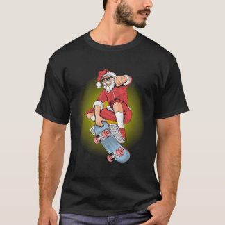 Camiseta Papais noeis de Skate de Natal Presente de Natal p