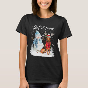 Camiseta Papais noeis de Snowman Natal Cachorro Xmas Pajama