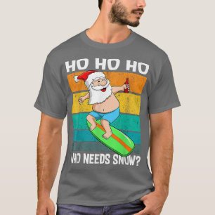 Camiseta Papais noeis De Surfe No Natal De Julho No Verão Q