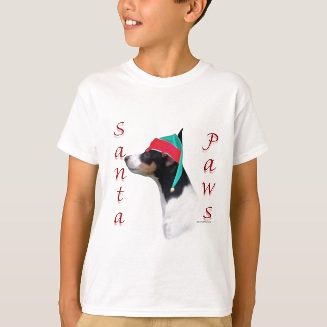 Camiseta Papais noeis de Toy Fox Terrier (Frente)